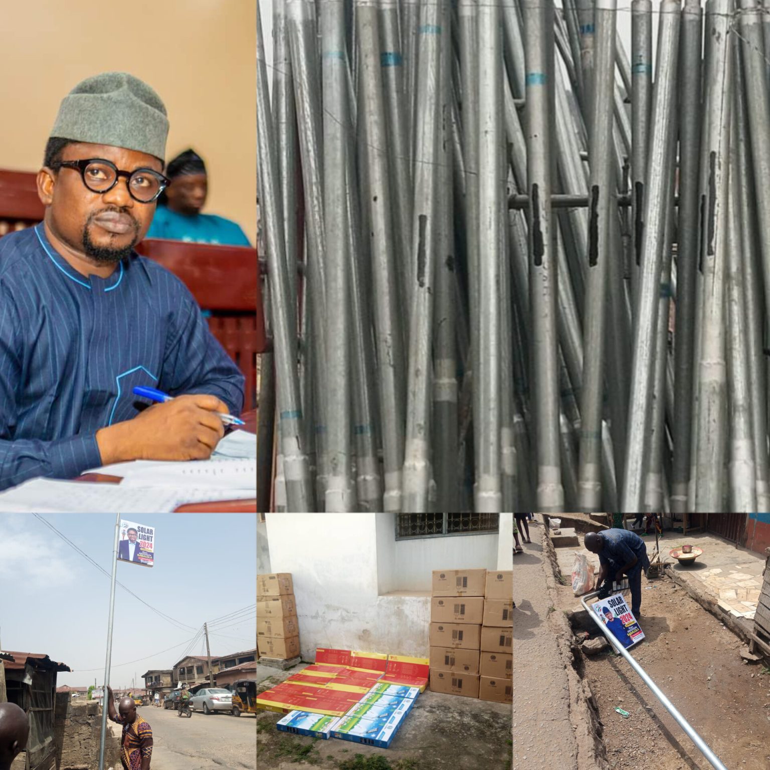 Hon. Babalola Abiodun Illuminates Constituency 1 With 100 Solar Streetlights