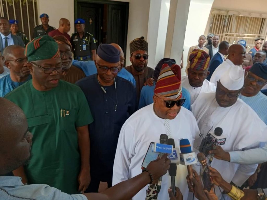 Ondo 2024: Adeleke, Makinde, Mimiko, Oyinlola, Arapaja Hold PDP Stakeholders’ Meeting in Ibadan