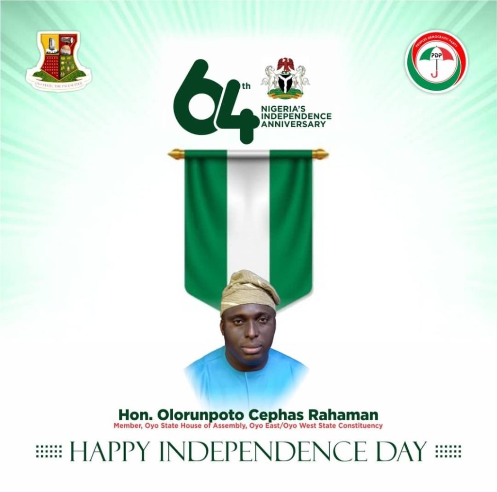 Independence Day: “There is Much More to be Done” – Hon Olorunpoto Rahaman Urges Nigerians, Constituents to Exercise Patience
