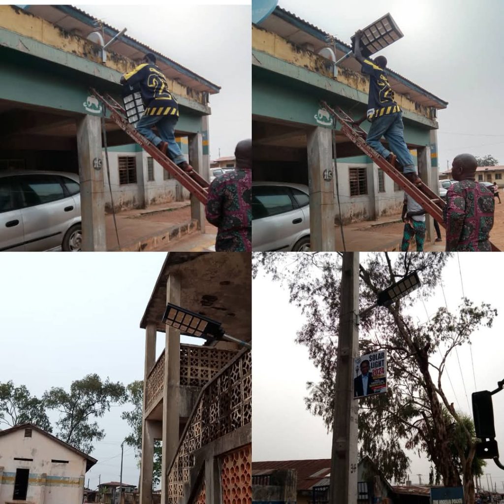 Hon. Babalola Abiodun Powers Agugu Police Station With Solar