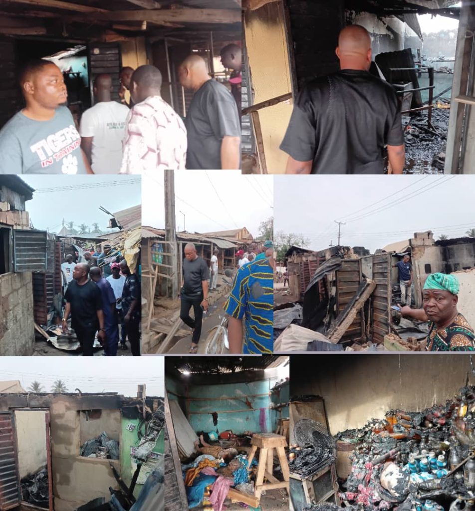 Asamu market Inferno: Hon Oluokun Visits Scene, Sympathizes With Victims