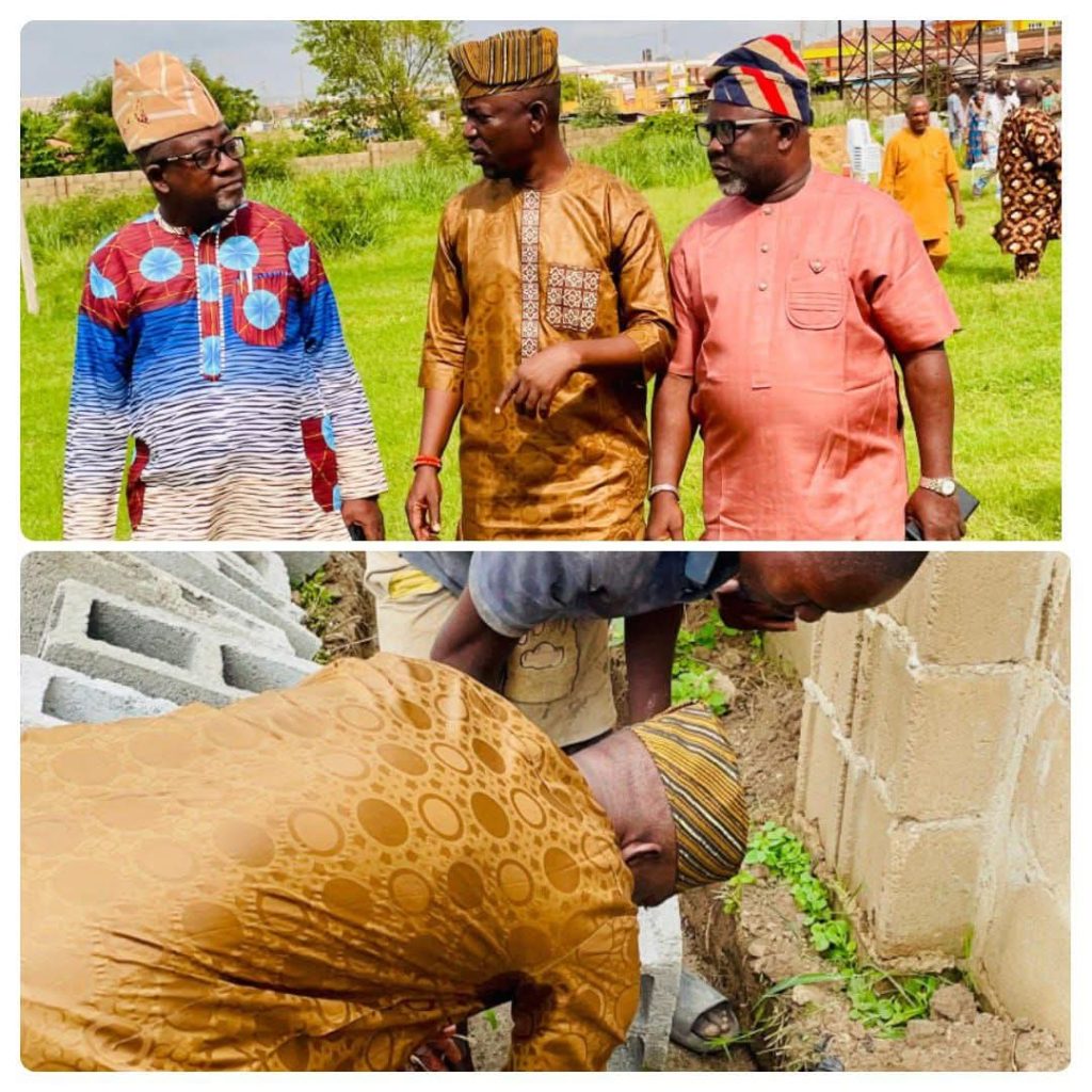 Olatunji Lays Foundation for Construction of Amotekun Office in Oluyole