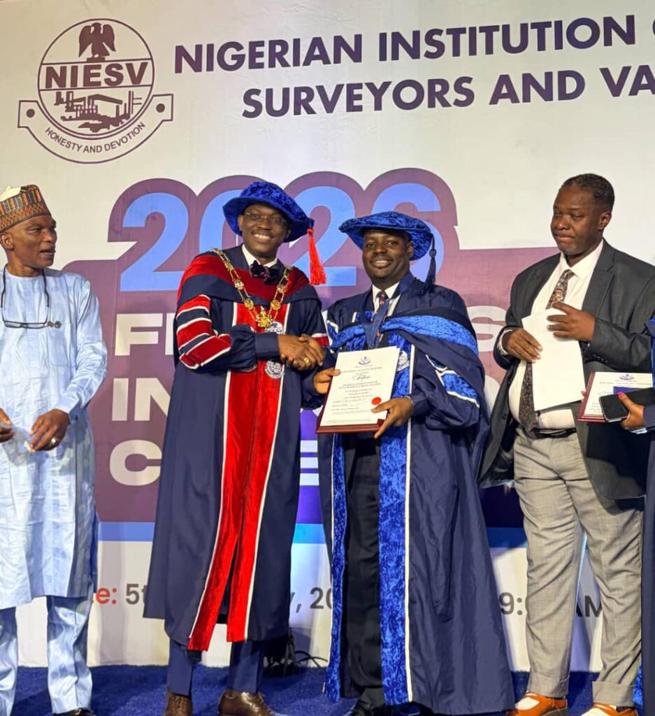 Ibarapa East House of Assembly Aspirant, ESV Seyi Oladeji Inducted as Fellow Nigerian Institution of Estate Surveyors and Valuers (NIESV)