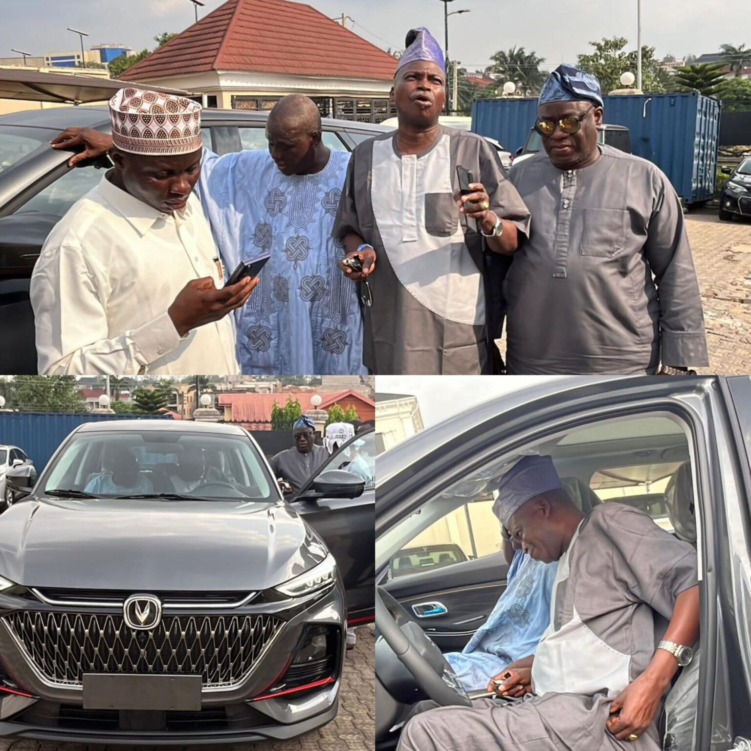 Makinde Presents Vehicle to Mogaji Wale Ladoja