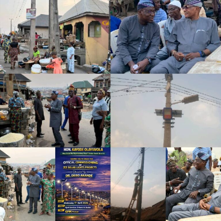 Debo Akande Installs Solar Lights at Popular Oja-Oba Market in Ibadan