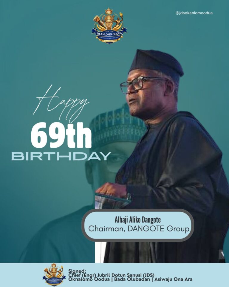 Jubril Dotun Sanusi Celebrates Aliko Dangote on His Birthday