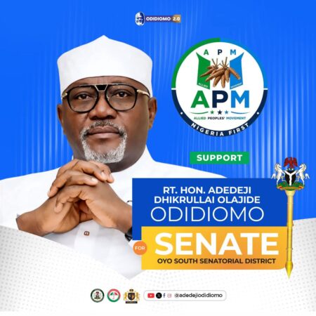 Odidiomo Accepts Call to Contest Oyo South Senatorial Seat on APM Platform Ahead 2027 Elections