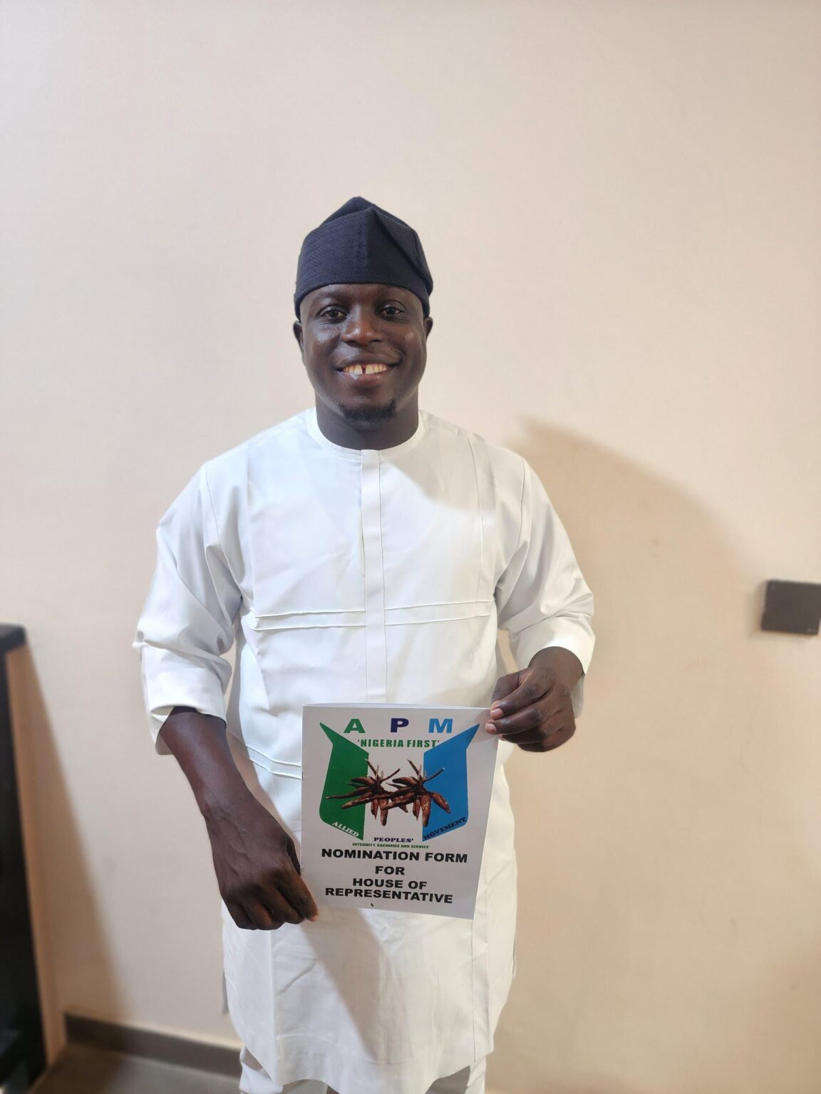 Toheeb Adegoke Picks Up APM House of Representatives Nomination Form Ahead of 2027 Election