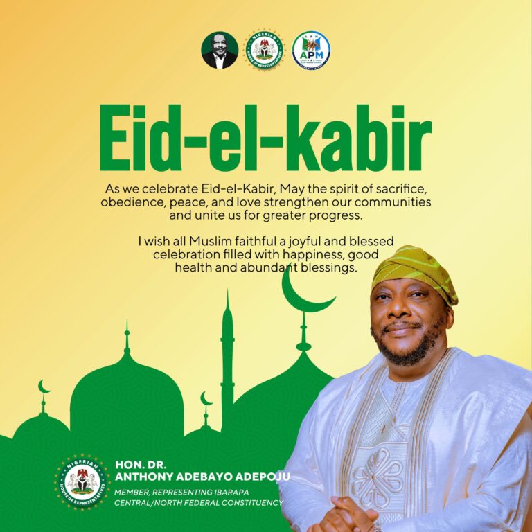Ibarapakan Felicitates Muslim Faithful at Eid, Urges Unity, Peaceful Coexistence