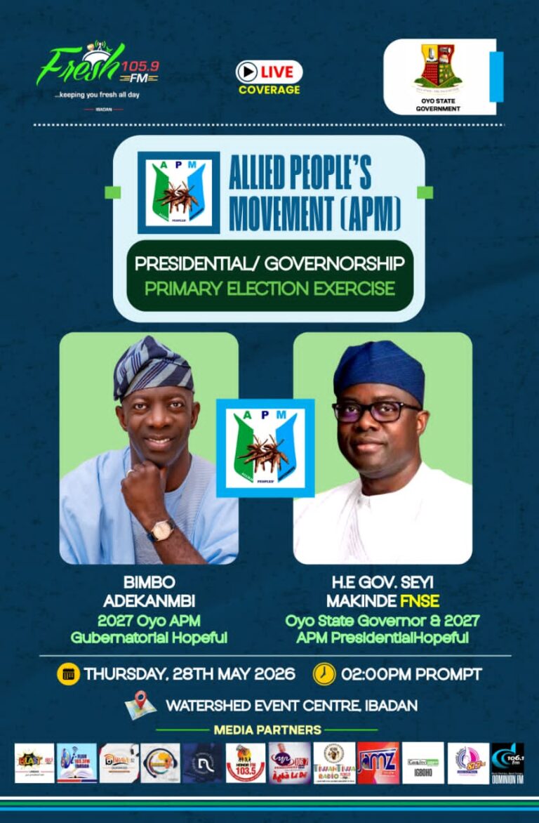 Adekanmbi: APM to Hold Oyo Governorship Primary Election on Thursday