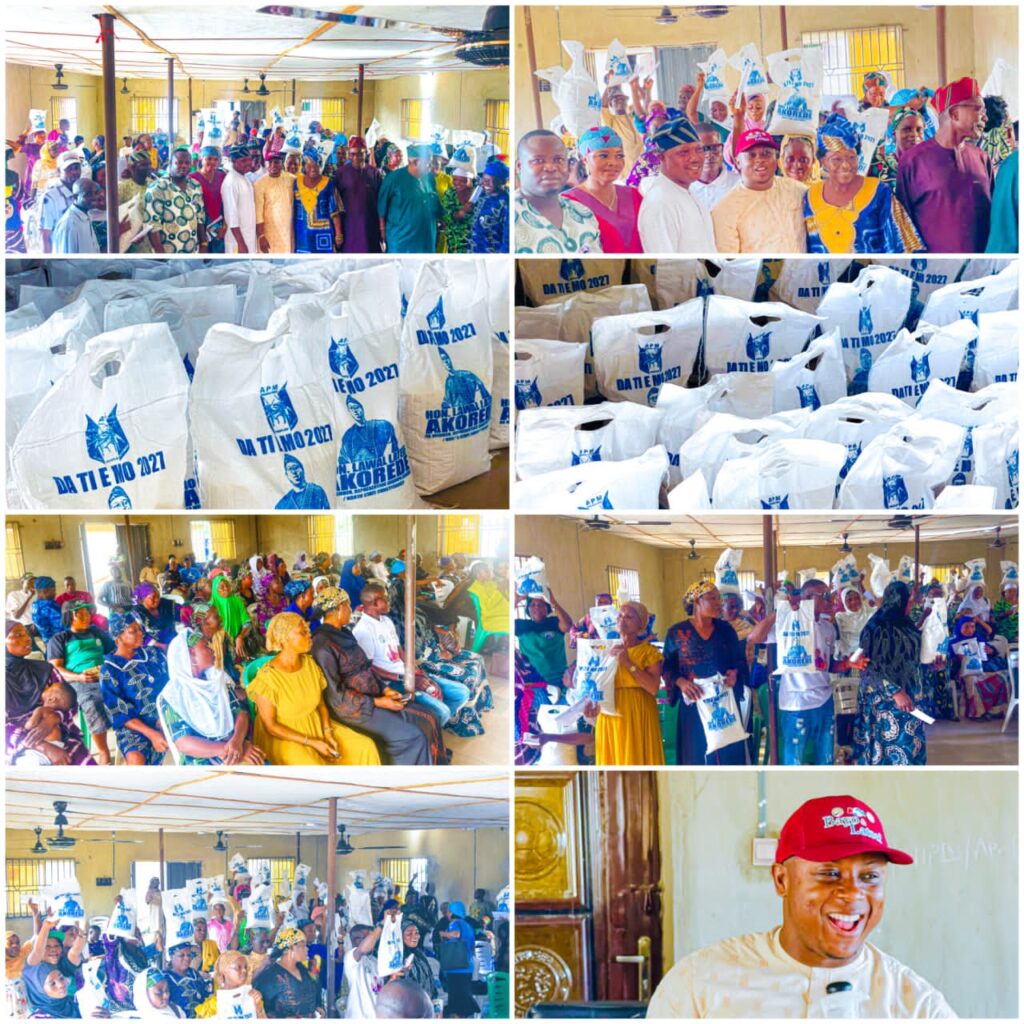 APM OYHA Candidate, Akorede Distributes Food Items, N50K Cash to Over 100 Women in Ibarapa North