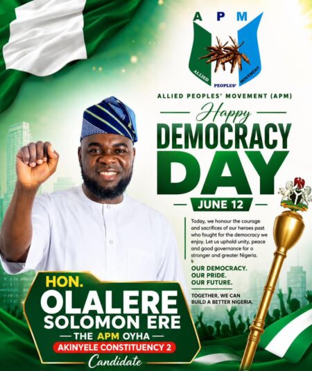 June 12: We Must Continue to Promote Peace, Tolerance, Community Development evelopment – Hon Olalere