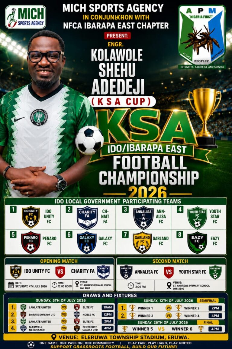 KSA Ido/Ibarapa East football competition kicks-off