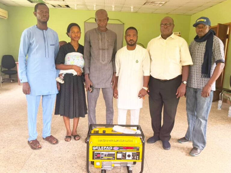 Seun Olufade donates generator to NIMC office reaffirms commitment To efficient service delivery