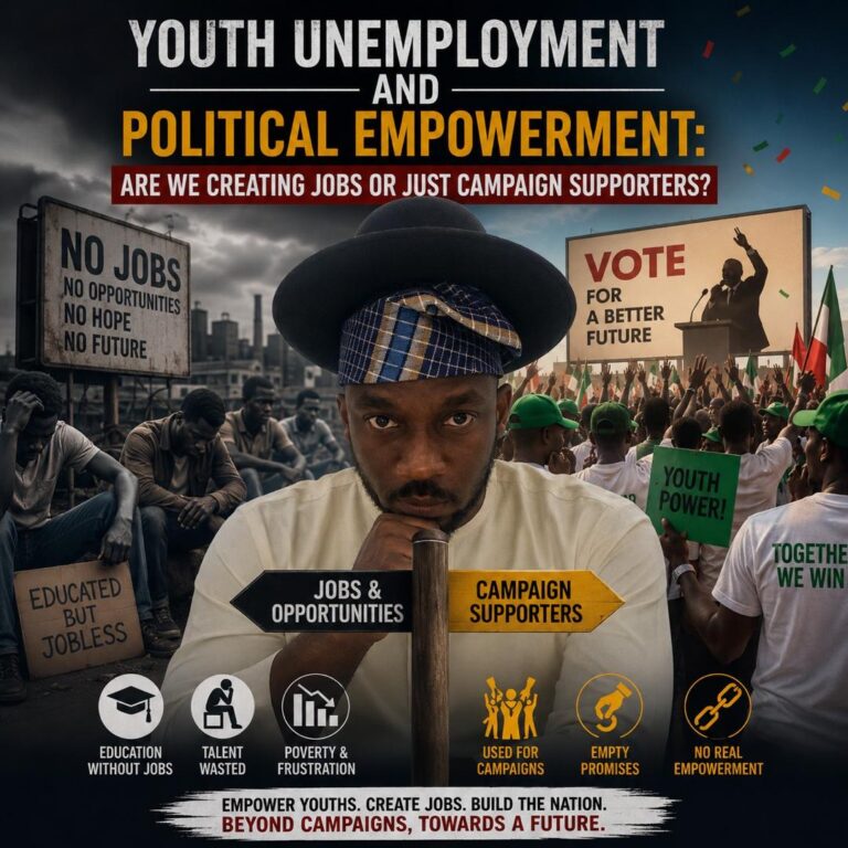 Youth Unemployment and Political Empowerment: Are We Creating Jobs or Just Campaign Supporters? By Ayo Fatokun