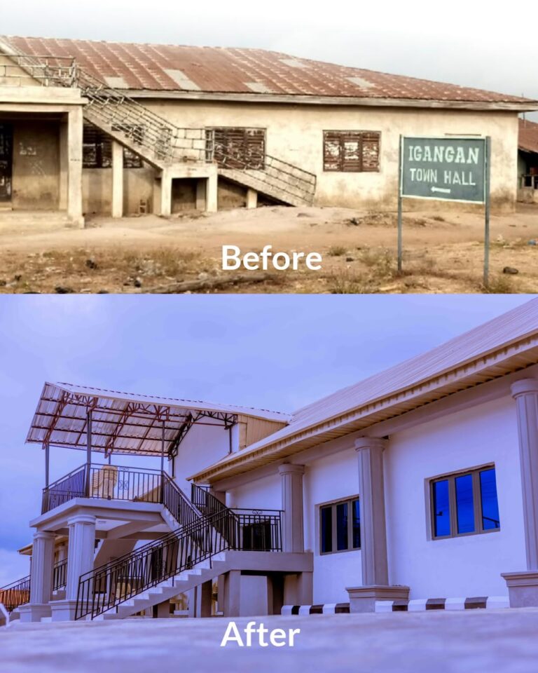 Ibarapakan Delivers Another Landmark Project in Igangan, Gives Town Hall New Lease of Life