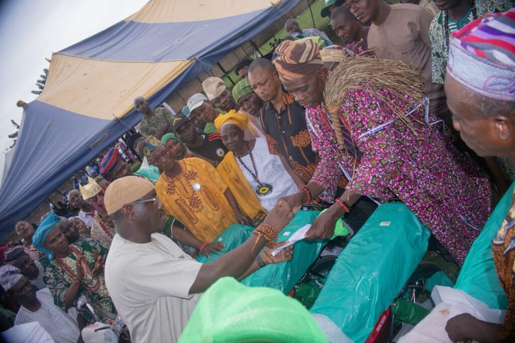Ashamu Donates Four Motorcycles to Hunters Across Oyo Federal Constituency